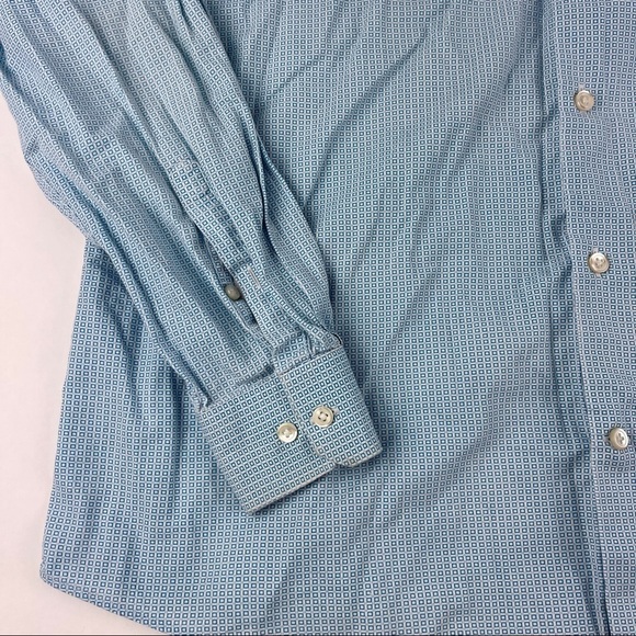 Express Button Up Shirt Mens XL 17-17.5 Modern Fit Blue - Picture 6 of 10